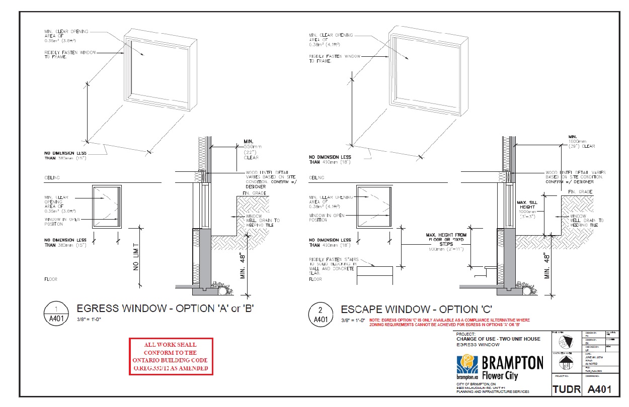 Brampton Egress Window